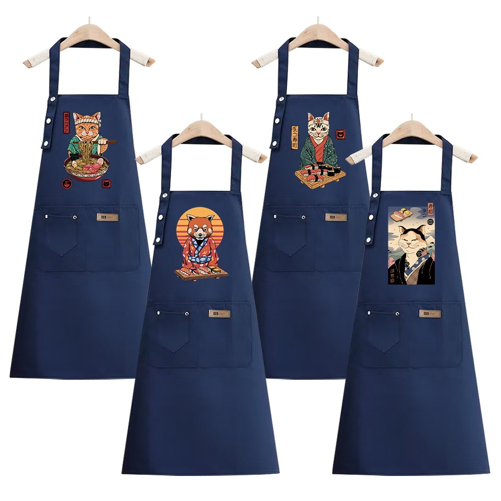 Kitchen household Sleeveless halter apron Gardening apron Hot selling in VietnamWaterproof and oil-r