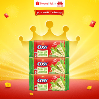   VC 15%  Bánh Quế Cosy Kem Vị Lá Dứa Combo 3 Bánh X 117.6G 