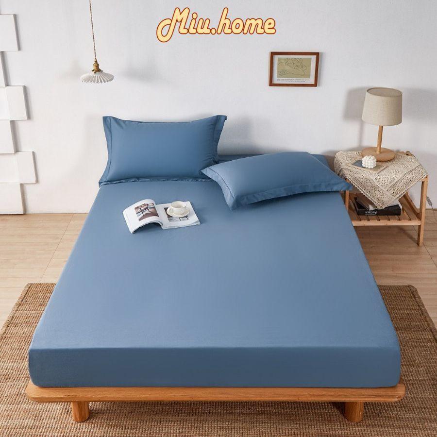 Ga Giường Drap Giường Cotton Tici (Không Kèm Vỏ Gối Nằm) Một Màu Trơn - Ga Trải Nệm Bốn Mùa - Miu Ho