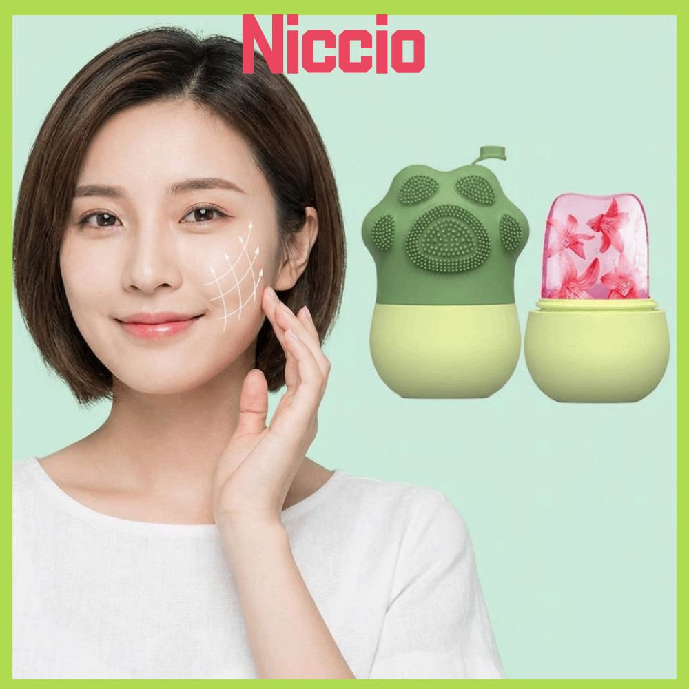 NICIO Silicone Ice Face Roller, Ice Roller Anti-Aging Facial Cube Roller, Massage Silicone Chất Liệu