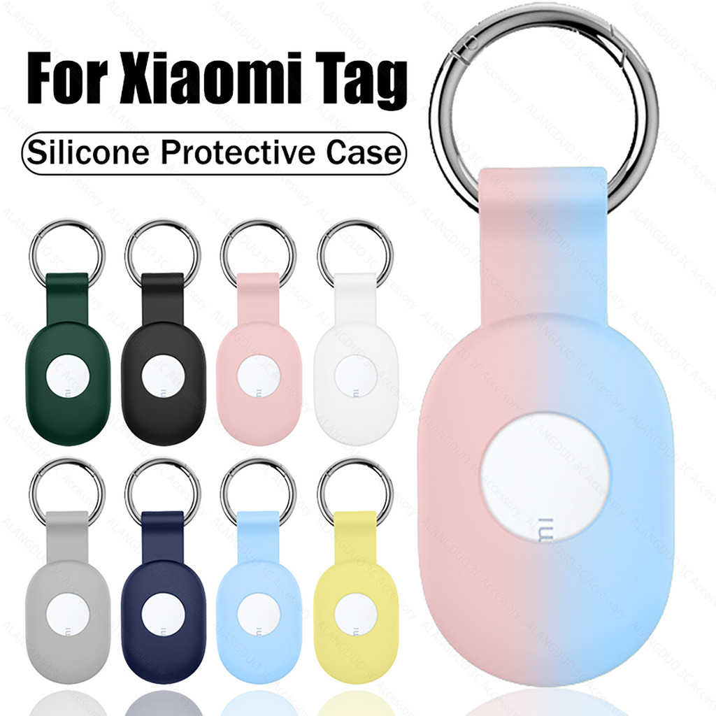 Dành Cho Xiaomi Tag Silicone Ốp Lưng Chống Sốc Xiaomi Tag Chống Mất Với Móc Khóa Theo Dõi Thiết Bị T