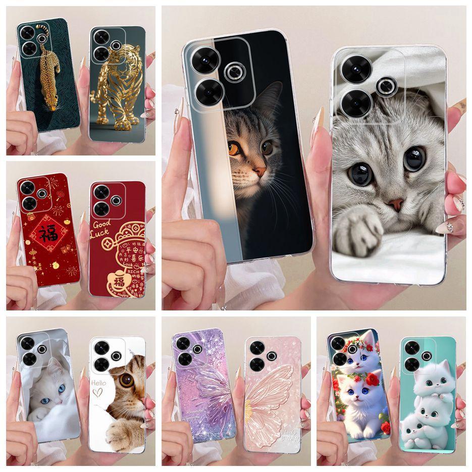 Dành Cho Xiaomi Redmi 13 13X Ốp Lưng Mèo Dễ Thương Sơn Thời Trang Vỏ Mềm Mỏng Điện Thoại Cho Xiaomi 