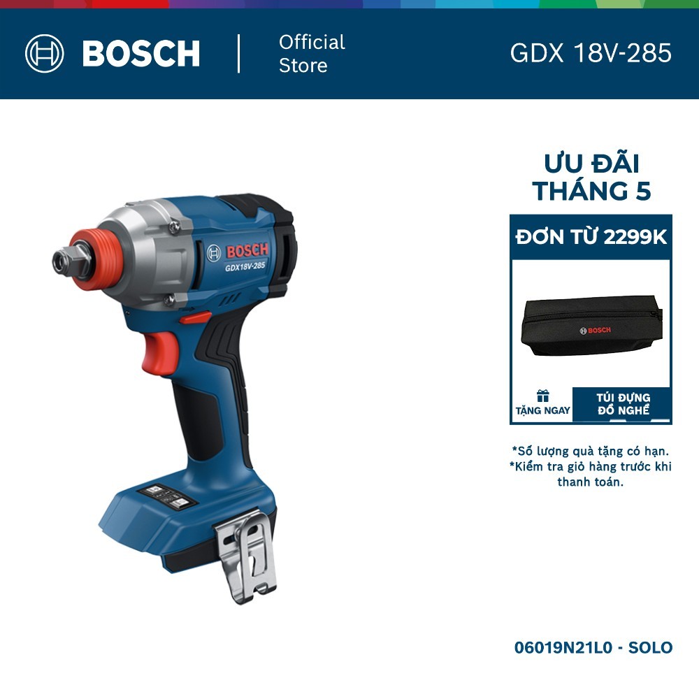 Máy bắt ốc vít dùng pin Bosch GDX 18V-285 (SOLO)
