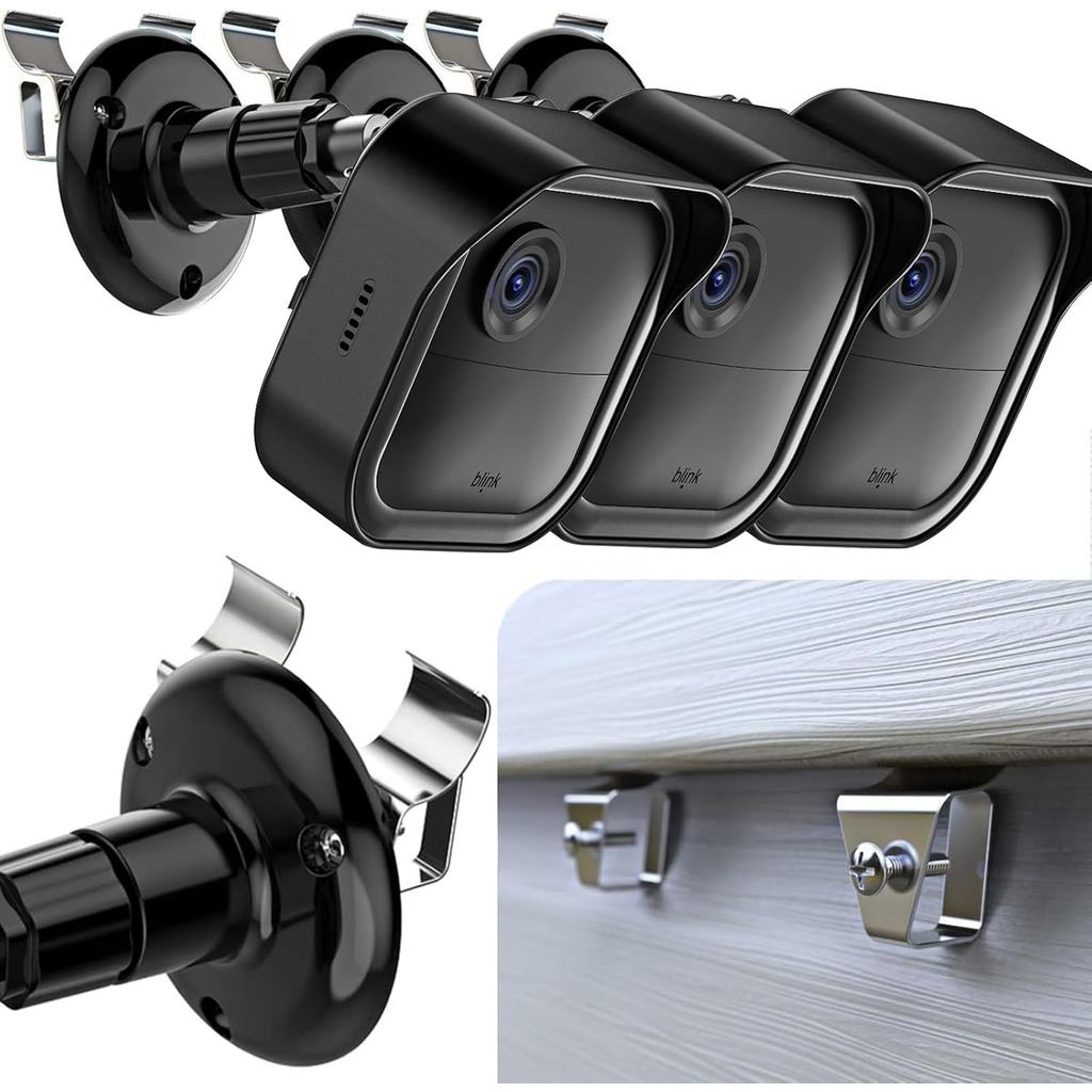 Blink Outdoor Vinyl Siding Mount với vỏ chống nước, Giá đỡ gắn không cần lỗ và Vỏ chống thời tiết đầ