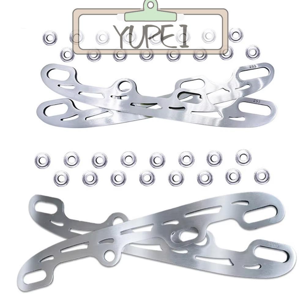 Yupei Lưỡi Trượt Bạc Cho Inline Skates, Kích thước 253/290mm, Thép Không Gỉ