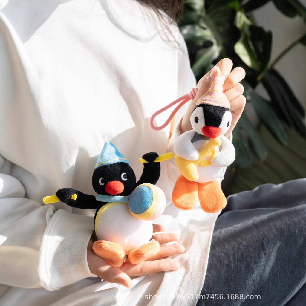 Pingu Snow Orchestra Pendant Plush Toy Doll Girls' Bags Keychain Ornaments QOMg