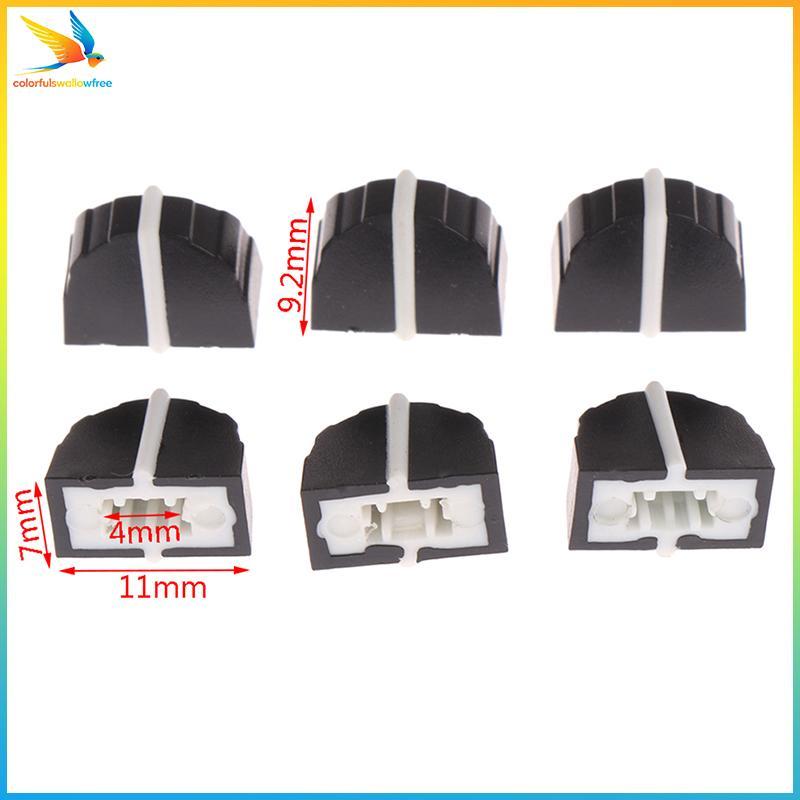 Colorfulswallowfree 10 Chiếc DBX2231 Equalizer Fader Cap 11MMX9MM Lỗ 4MM Potentiometer Fader Núm Cap
