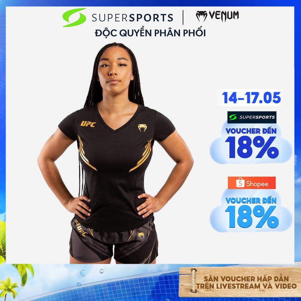 Áo Thun Thể Thao Nữ Venum Ufc Fight Night Replica - Đen  - VNMUFC-00069-126