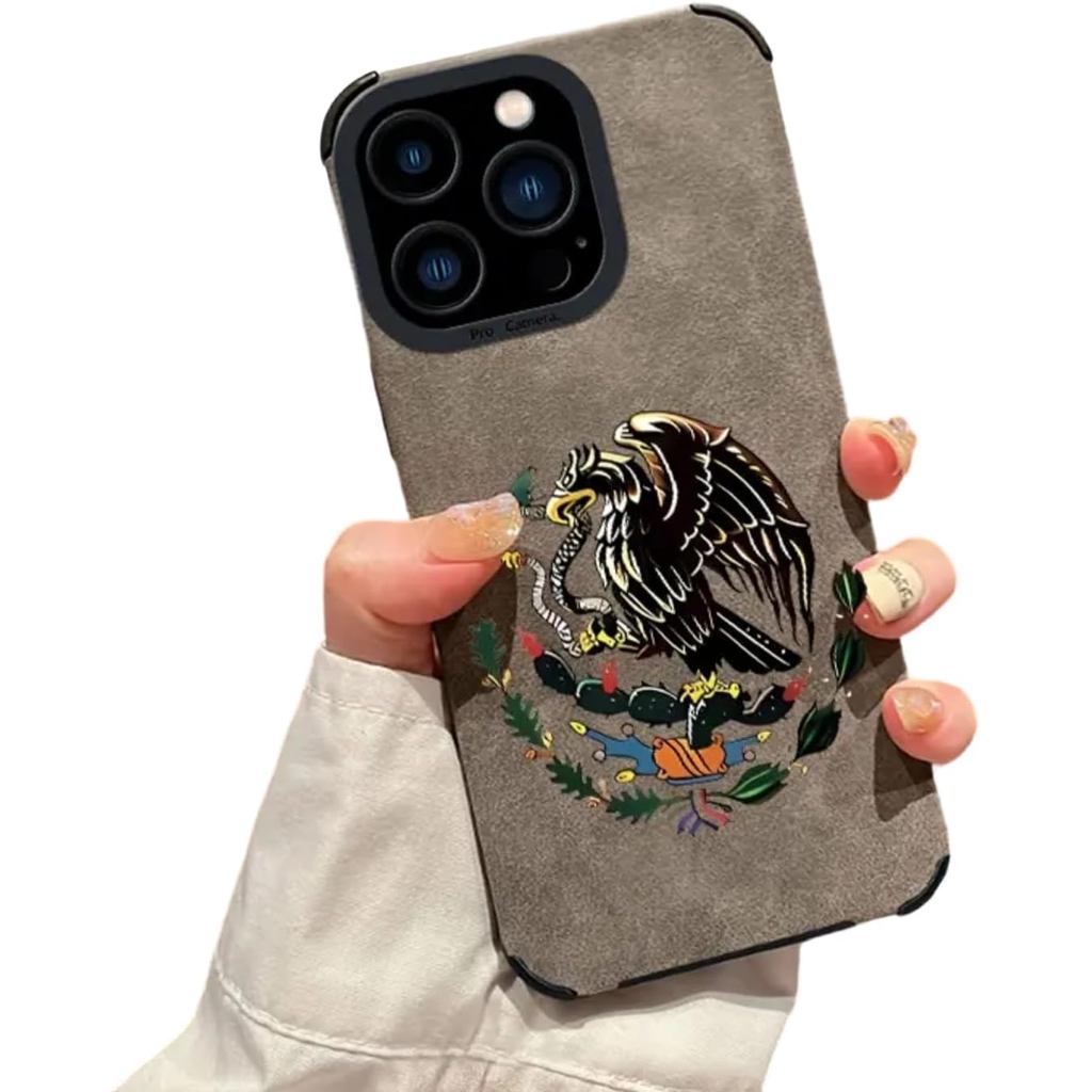 Ốp điện thoại da thiết kế cờ Golden Eagle của Mexico, Vỏ bảo vệ chống rơi chống sốc cấp độ quân sự T