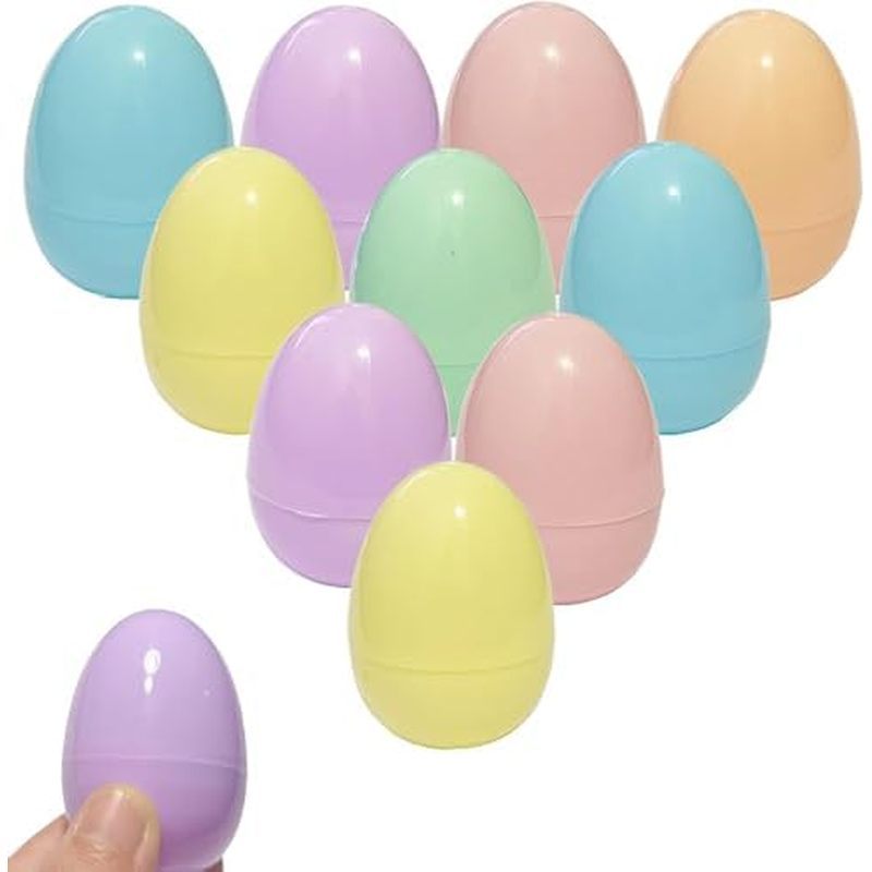 stel Color Easter Eggs， 24 Piece Colorful Plastic Easter Eggs，Plastic Eggs Fillable Empty for Gift B