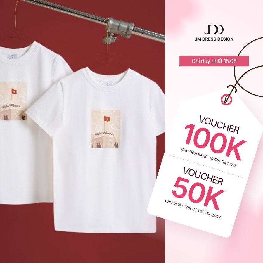 Áo phông Việt Nam Quảng Trường Ba Đình 2T42.2507CT  Áo thun unisex cờ đỏ sao vàng Việt Nam thiết kế 