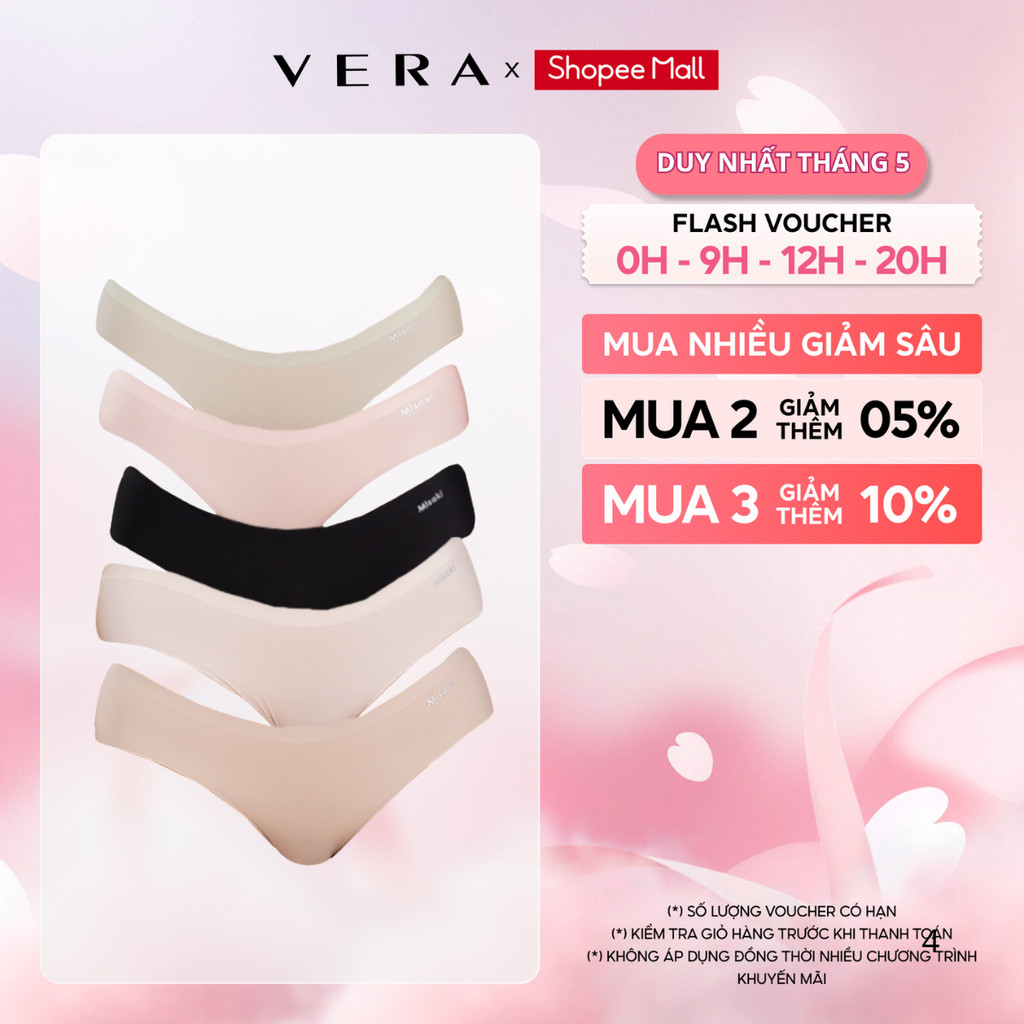 Quần lót nữ Misaki su lạnh mềm lưng vừa không viền hạn chế lộ hàng, thoải mái - M1018