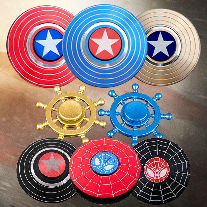 Đội Mỹ Fidget Spinner Shield Hợp kim nhôm Spinner Spinner Đồ chơi giải nén Spinner