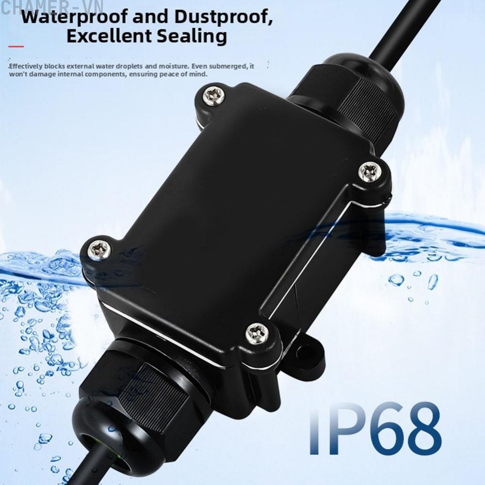 【CHAMER】IP68 Waterproof Junction Box:Lasting Outdoor Cable Connector for Garden Use【HomeLiving】