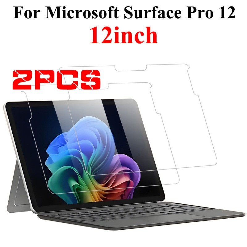 1-2 Chiếc Bảo Vệ Màn Hình Bong Bóng Free HD Trong Suốt Kính Cường Lực Cho Surface 3 7 7 + GO GO2 GO3