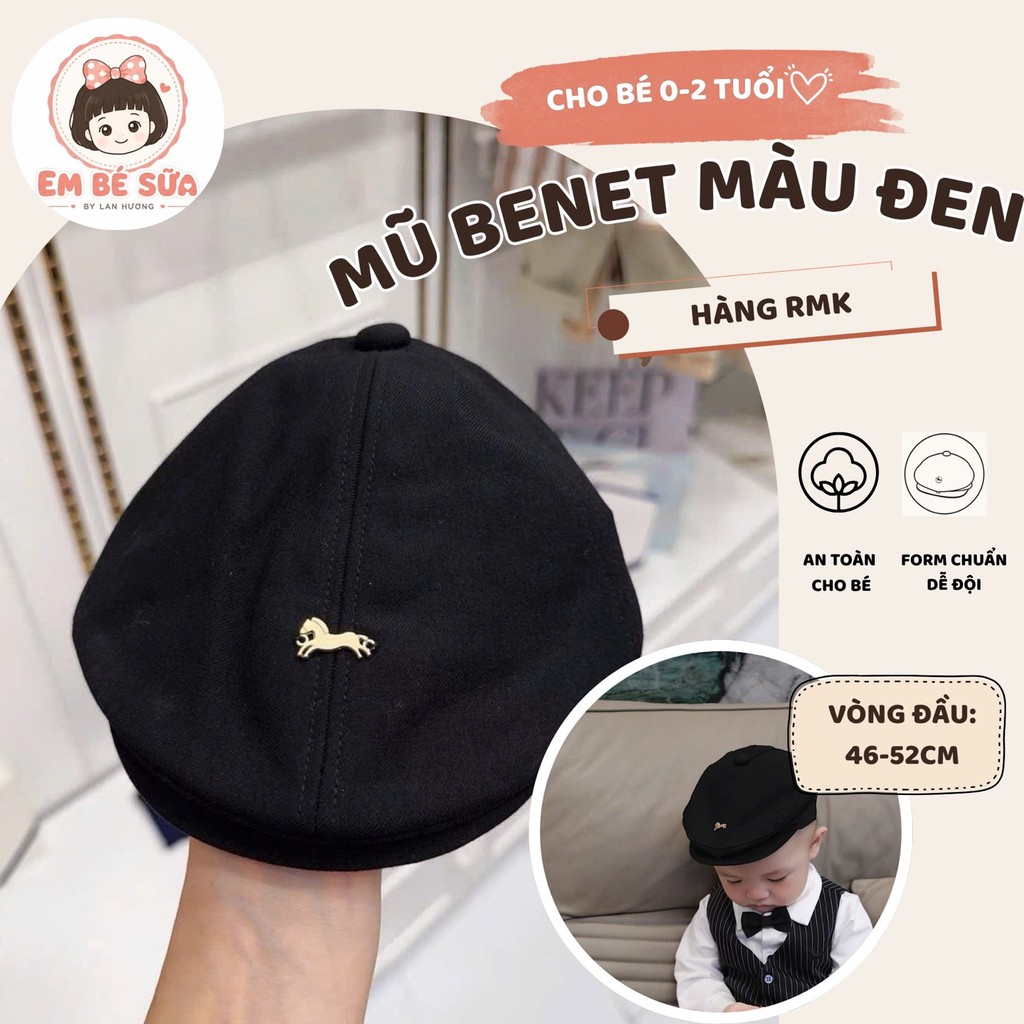 [ LÙI SZ]  Mũ benet RMK ettoi styte Hàn cho bé 6-24 tháng