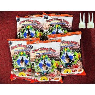 Combo 5 gói cám chim Tổng hợp Lão Đại 1kg (gói đỏ) dùng các loại chim cảnh chính hãng