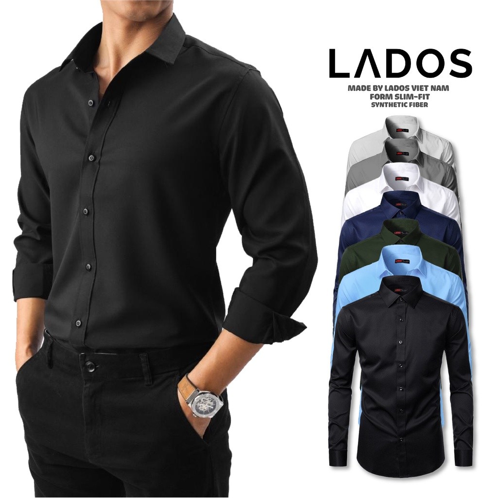 Áo sơ mi nam dài tay LADOS - 4779, vải không nhăn