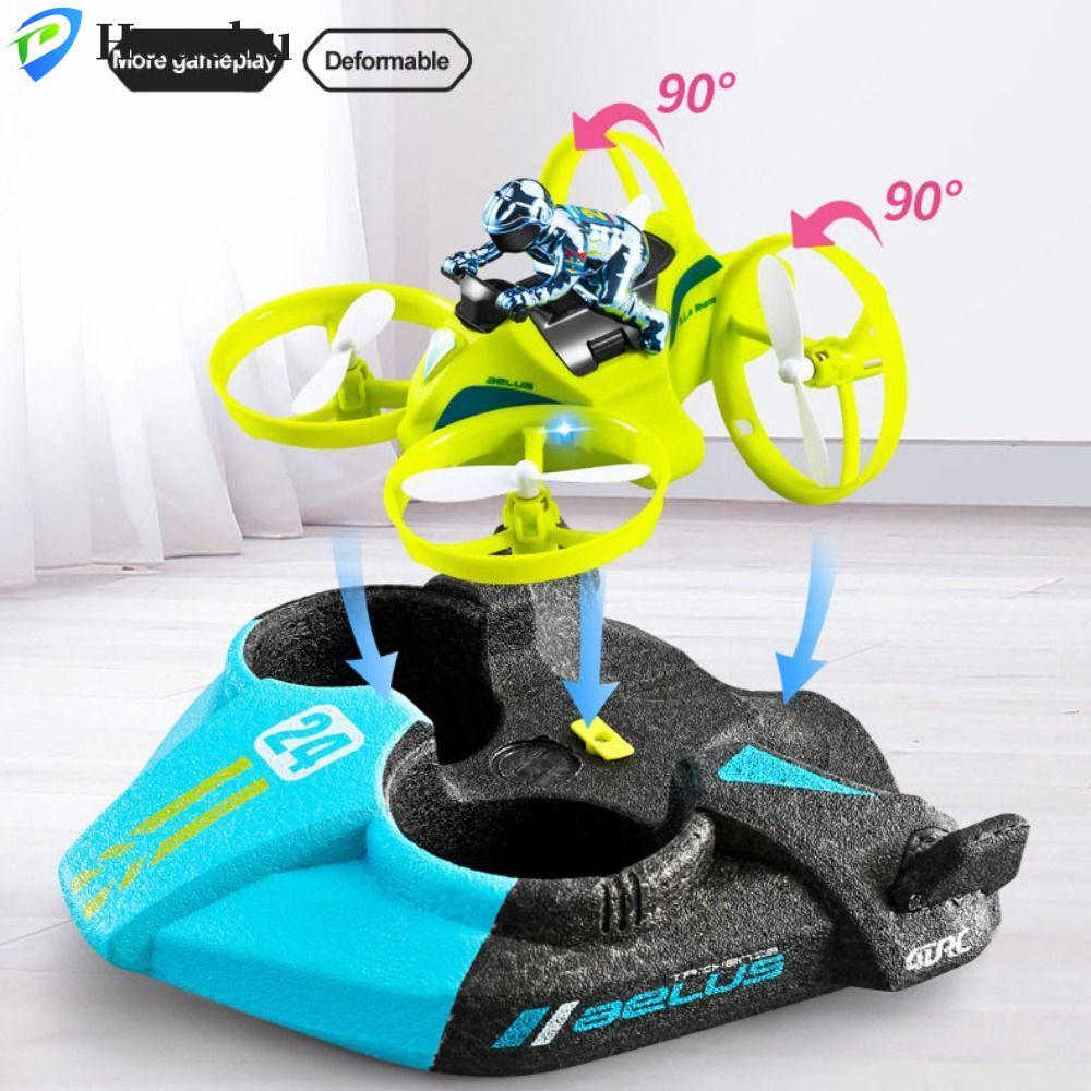 HOUCHU 3 trong 1 Quadcopter Boat, Sea Land Air Flight Mini RC Plane, Mini Model EPP Foam 2.4G Bền RC