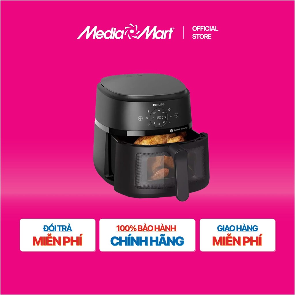 [MEDIAMART] - Nồi chiên không dầu 6,2L Philips NA230/00 - FREESHIP,Bảo hànhchínhhãng
