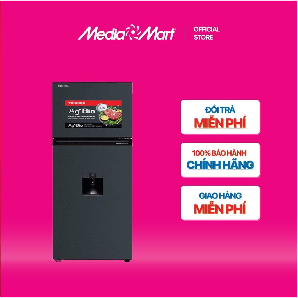 [MEDIAMART] - Tủ lạnh Toshiba Inverter 249L GR-RT325WE-PMV(06)-MG - FREESHIP,Bảohànhchínhhãng