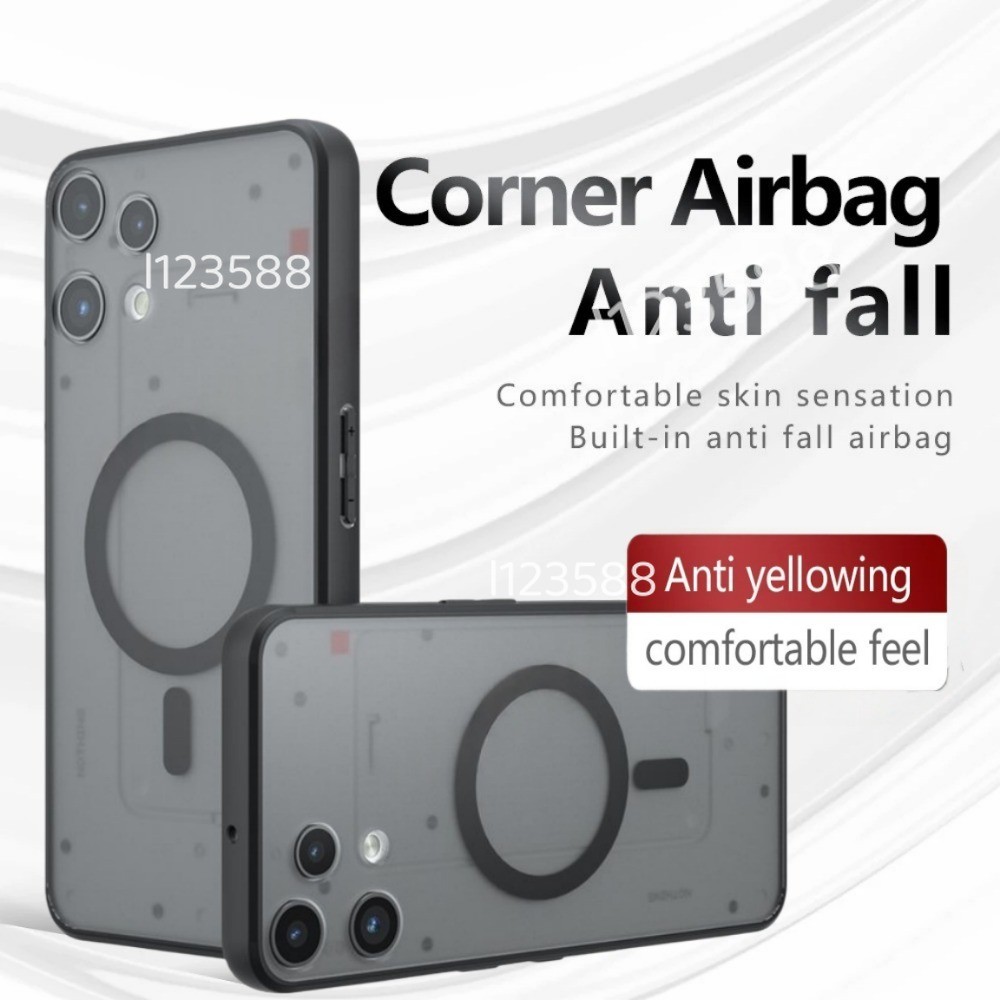 For Nothing Điện thoại 3a Lite 3aLite Vỏ PC TPU chống rơi từ tính HD Clear Chống sốc Acrylic Matte P