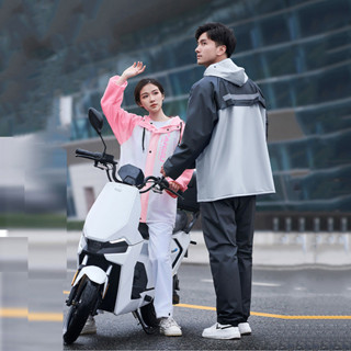 Bộ Quần Áo Mưa Đi Xe Đạp Chống Mưa Thời Trang Mới Khẩu trang vải PVC dày dặn mềm mại có thể tháo rời chống mưa lớn