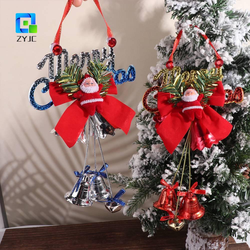 ZYJC Mặt dây chuyền treo chuông ông già Noel ZYJC, Mặt dây chuyền cây thông Noel hoạt hình trang trí