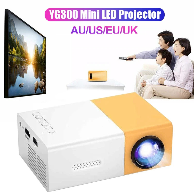 Máy chiếu LED Mini YG300 Yg300 Phiên bản nâng cấp 1080P Âm thanh USB tương thích HDMI Di động Máy ng