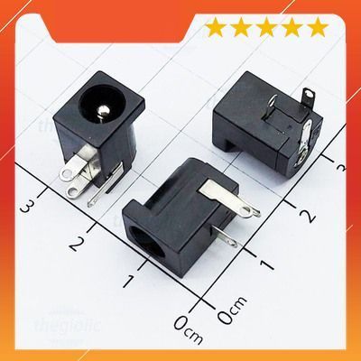 [20 Cái]- DC5525 Đầu Nối Nguồn DC Cái 5525 Hàn PCB Kim 2.5mm IoT Maker 90