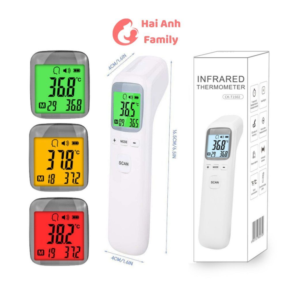 Nhiệt kế hồng ngoại đa năng đo trán CK-T1502 đo nhanh, chính xác
