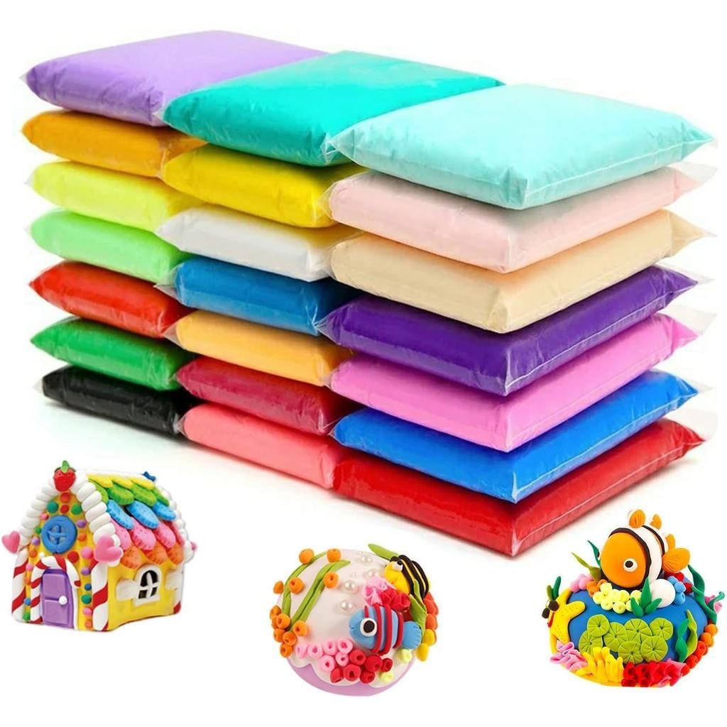 Đất sét khô không khí 24 màu Đất sét mô hình đất sét ma thuật, Đất sét ma thuật tham khảo DIY