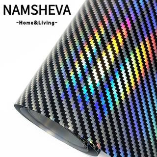 Phim Vinyl Sợi Carbon NAMSHEVA, Hiệu Ứng 9D 50x30CM Nhãn Dán Thân Xe Máy, Nhãn Dán Giấy Bọc Màu Đỏ Laser Độ Bóng Cao Thời Trang Cho Xe Máy DIY