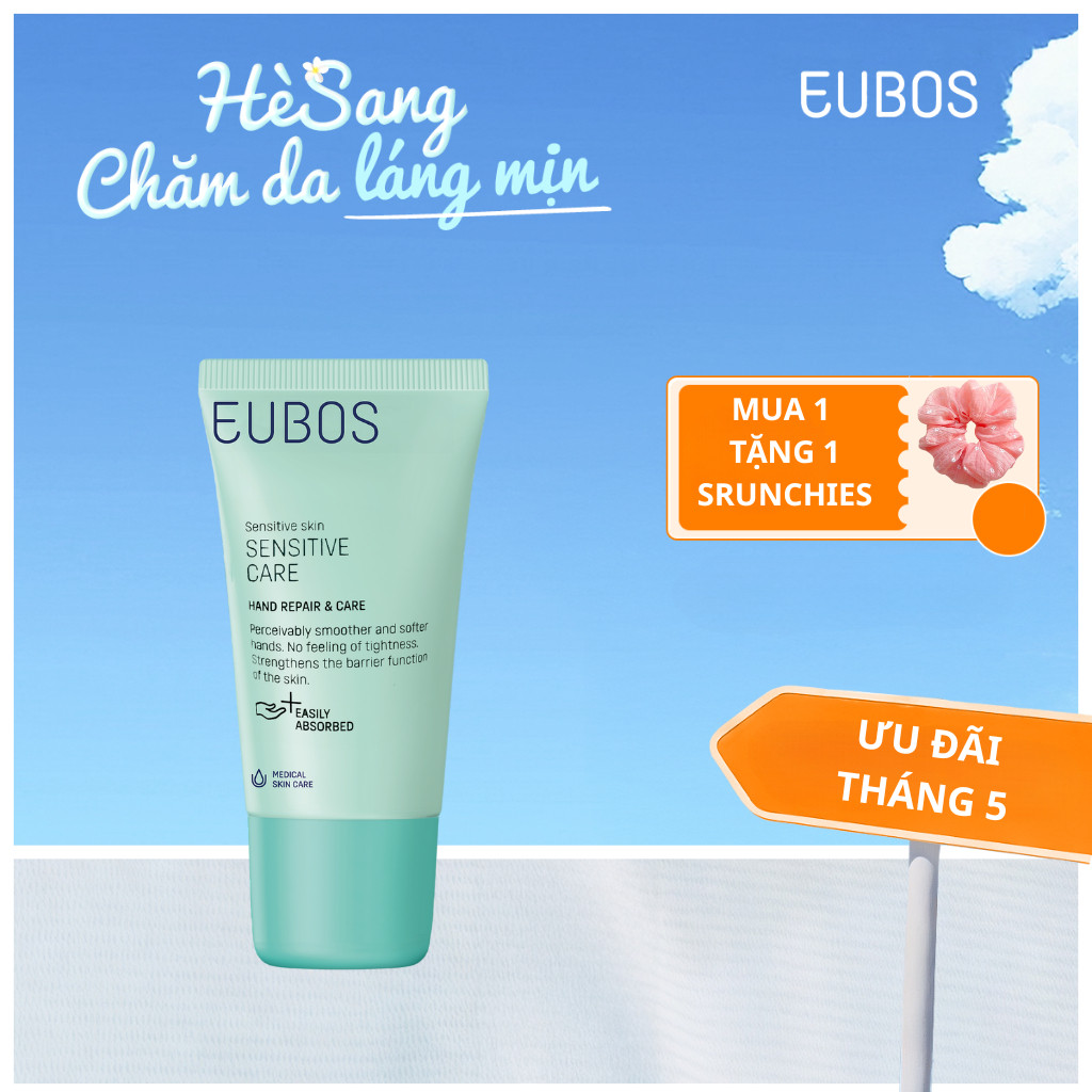 Kem Dưỡng Da Tay và Móng EUBOS Giúp Bảo Vệ Da Mềm Mịn, Dưỡng Ẩm Không Gây Nhờn Rít, Phục Hồi Da Tay