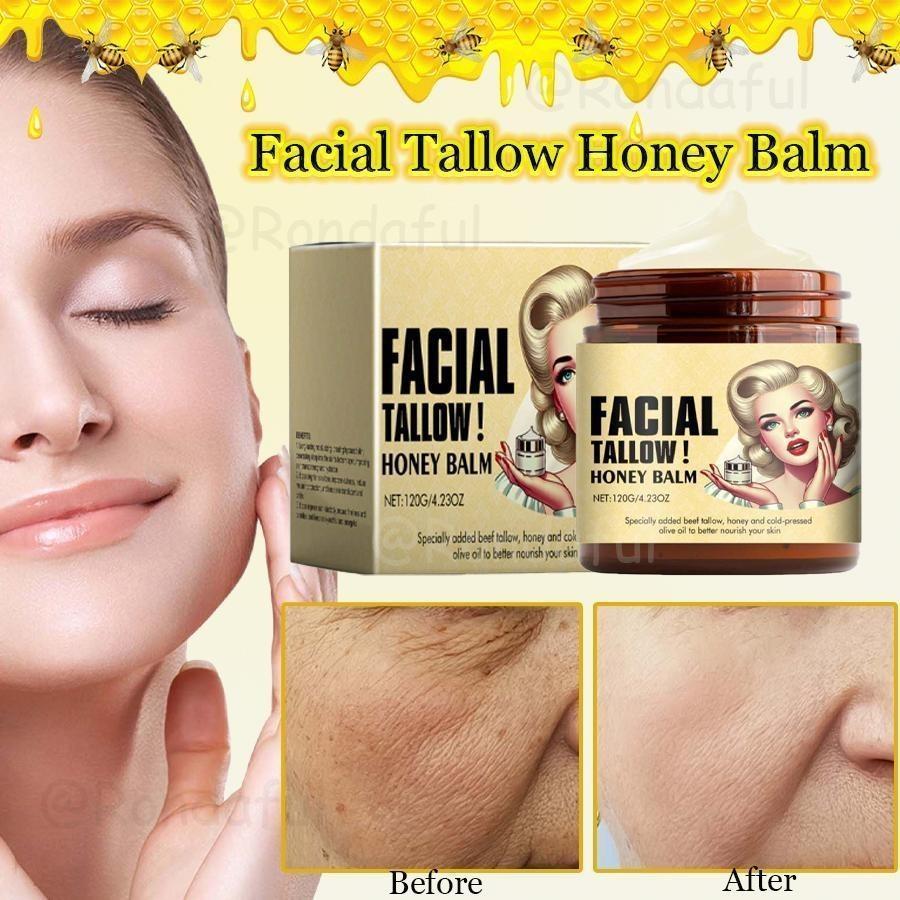 Kem dưỡng da mặt Tallow Honey Balm Hydrating Face Balm Even Skin Tone Facial Dưỡng ẩm mặt Pure Tallo