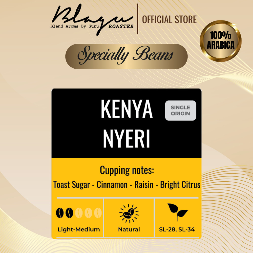 Cà Phê Đặc Sản Blagu - Kenya Nyeri - 100% Arabica - Light Medium - Túi 250gram