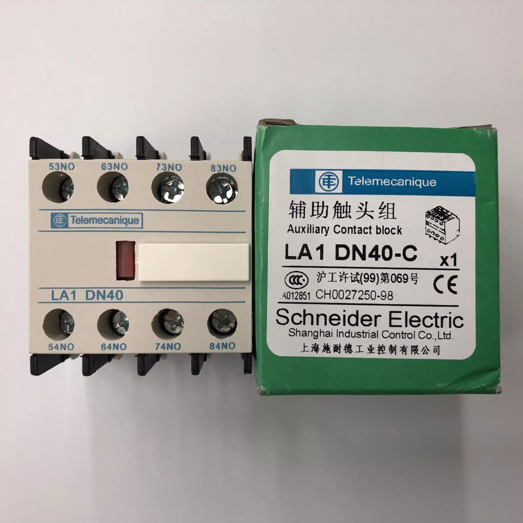 Chính hãng LA1-DN40C Schneider 4 Thường mở Liên hệ phụ trợ