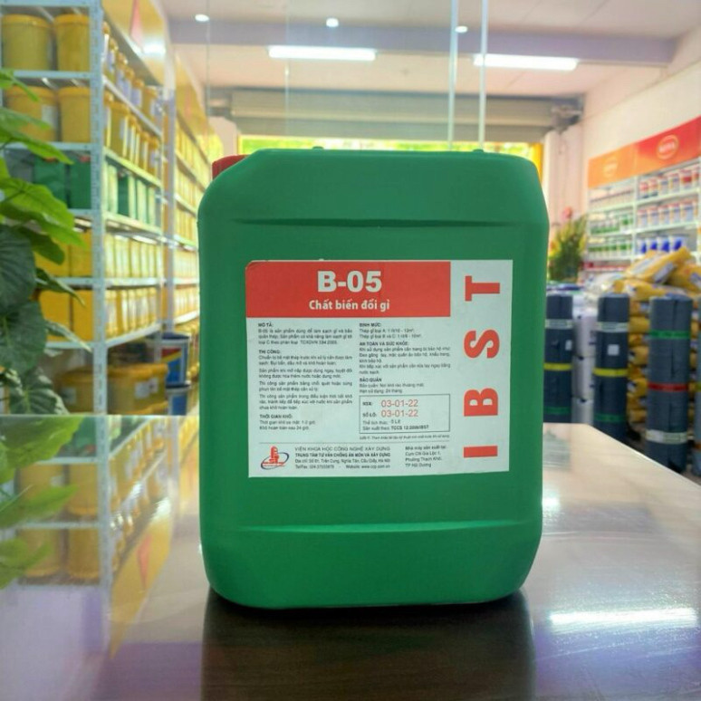 [Hỏa Tốc] Can 5 Lít Tẩy Rỉ B05, Chất Biến Đổi Gỉ Sắt Thép B-05 ( BO5 hay B05 ) IBST
