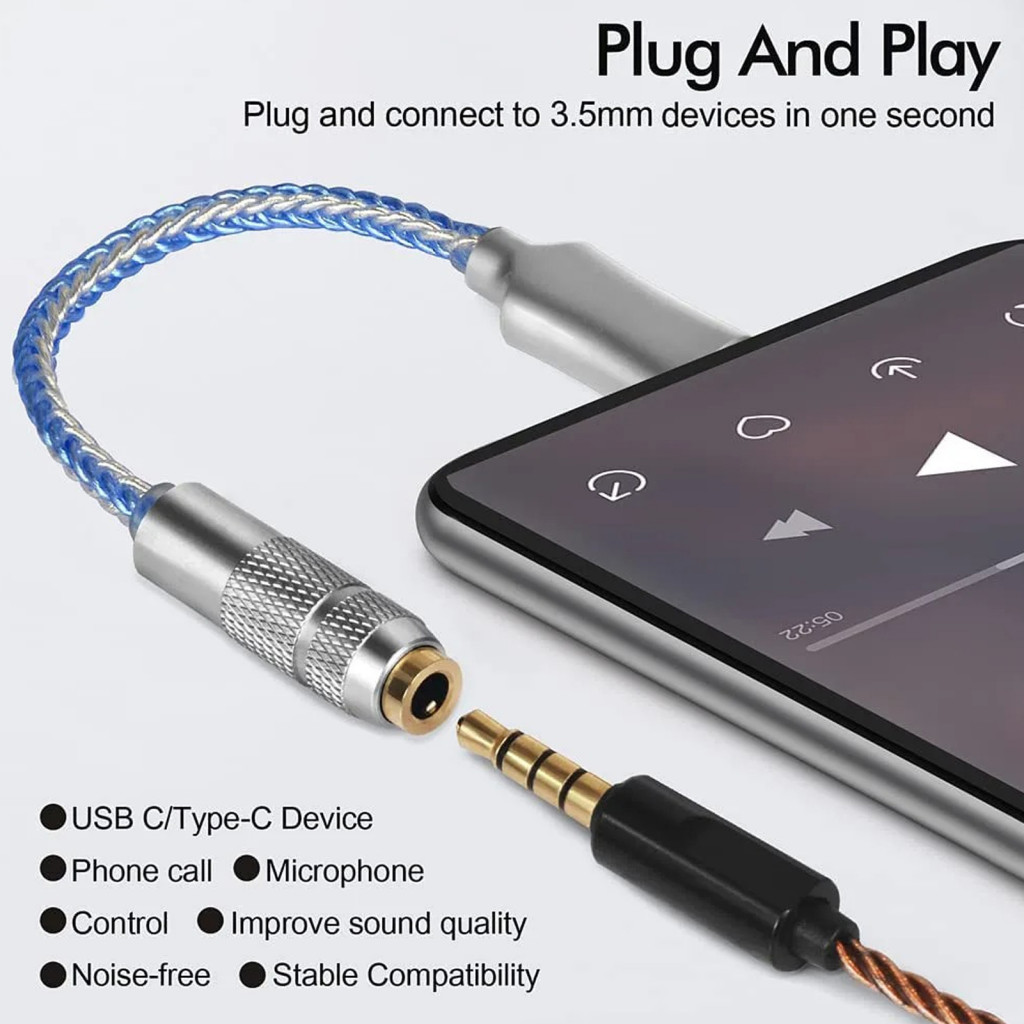 Thiên thần| Bộ khuếch đại tai nghe Dac 3.5mm Usb Type-c Bộ khuếch đại tai nghe Cx31993 Hifi Dac Iem 