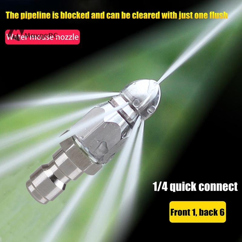 [Max-t] Máy rửa áp lực cao Vòi phun nước bằng thép không gỉ Mini bền cống Jet Vòi phun áp lực thoát 