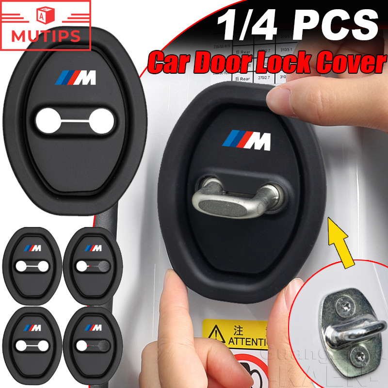 BMW M Silicone Khóa Cửa Ô Tô Tấm Chống Va Chạm Khóa Cửa Bảo Vệ Giảm Xóc Cho M Power F30 F10 E90 E46 