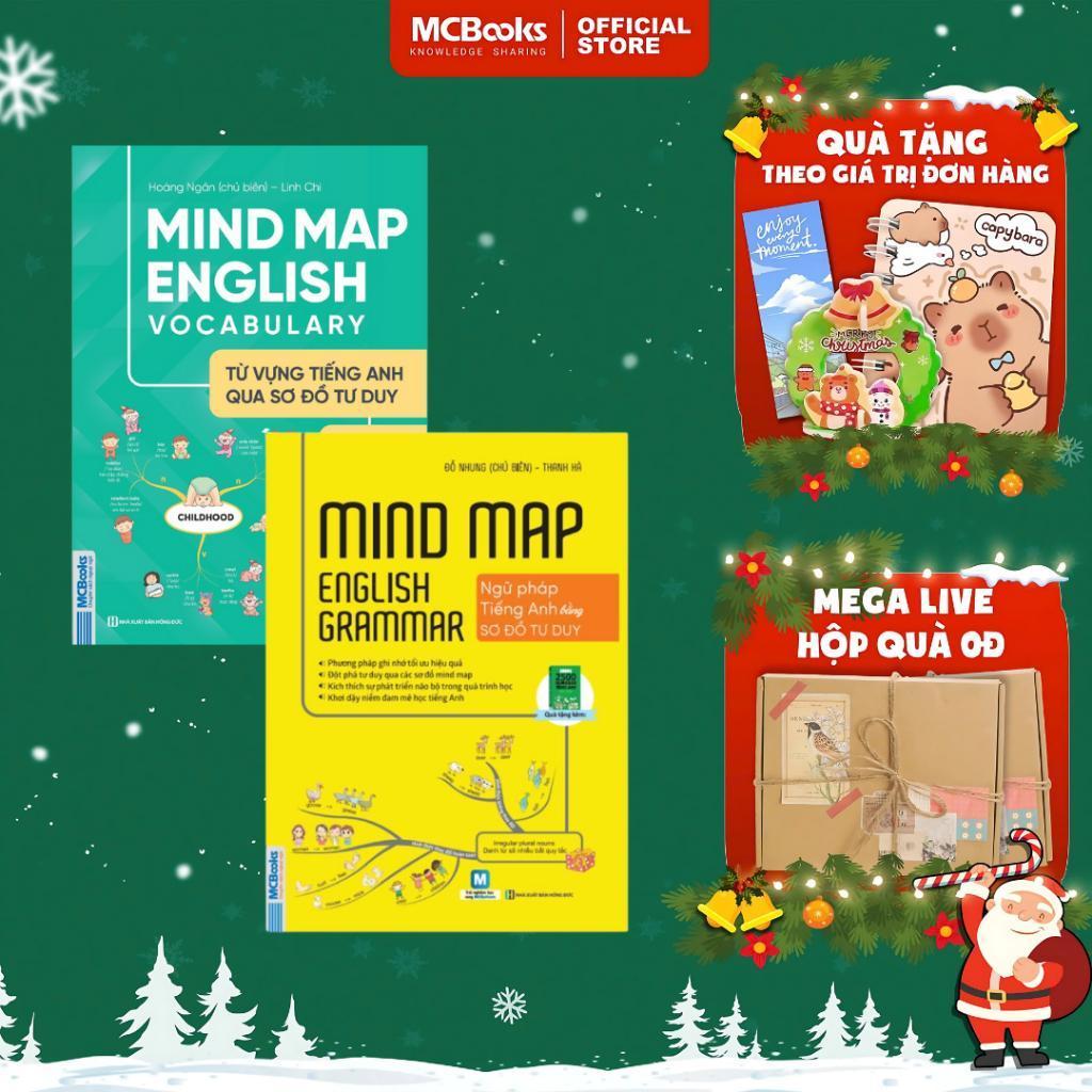 Sách - Mindmap English Grammar + Mindmap English Vocabulary - Học Kèm App Online - MCBooks