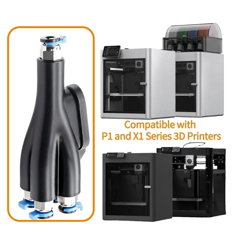 Bộ chuyển đổi PTFE 4 trong 1 Yoo cho P1S P1C X1C Phụ kiện máy in 3D Đầu nối ống