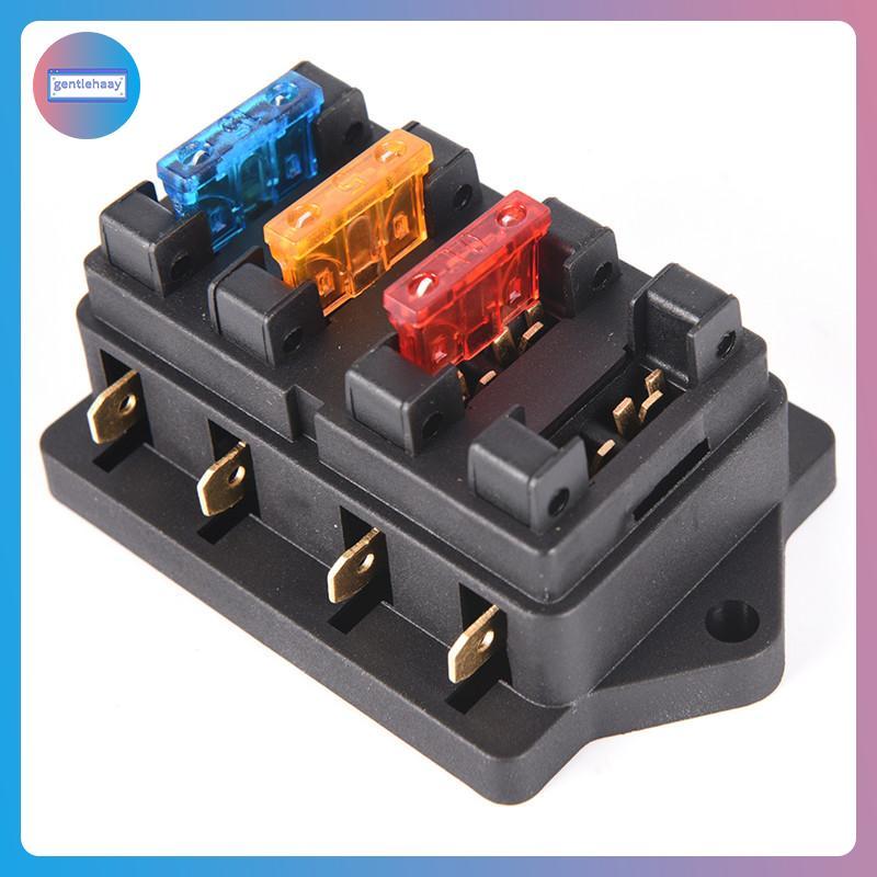GG Car 4 Way Circuit Standard ATO de Fuse Box Blo Holder 12V / 24V + Cầu chì 4 chiều VN