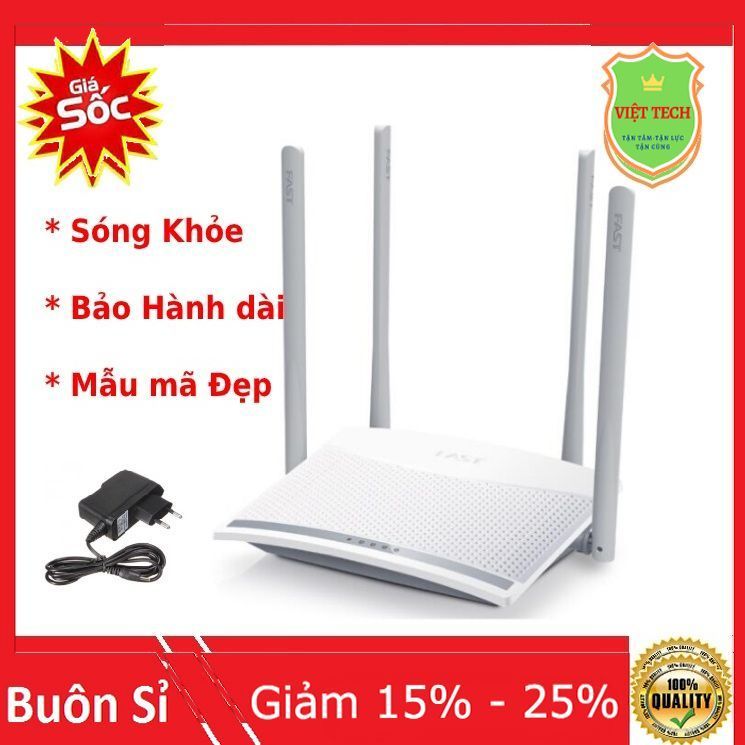 Bộ phát wifi xuyên tường thanh lý giá rẻ 4 râu - BH đến 12T