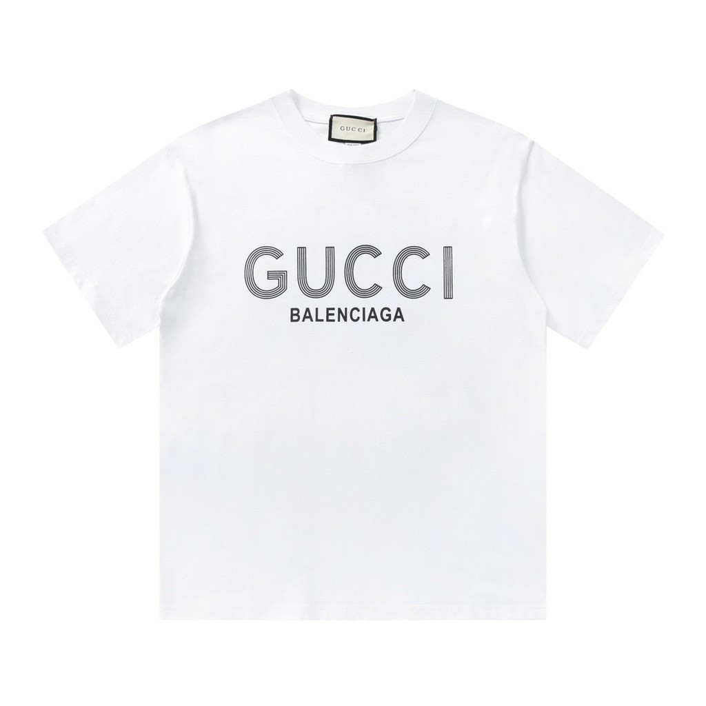 GUCCI / GUCCI / 6XL / 2026 Áo thun ngắn tay cổ tròn phong cách mới Phong cách cặp đôi Phong cách nam