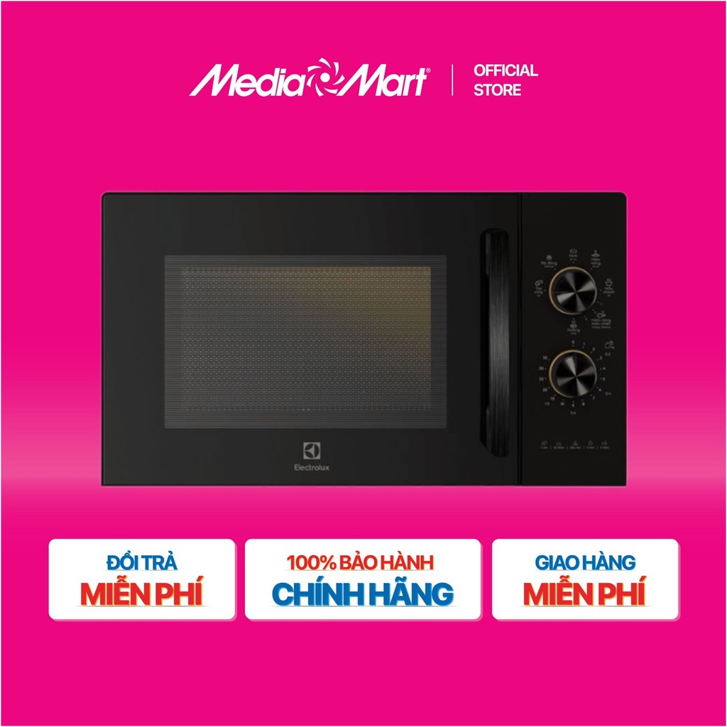 [MEDIAMART] - Lò vi sóng có nướng 23L Electrolux EMG23K22B - FREESHIP,Bảo hànhchínhhãng