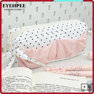 Bút chì EYEHPEE, Túi đựng bút đa chức năng họa tiết chấm bi, Túi đựng văn phòng phẩm Bowknot Deisgn dung tích lớn Quà tặng