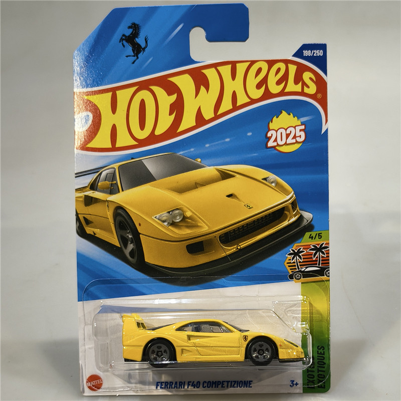 P Hot Wheels C4982 Hot Little Xe Thể Thao FERRARI FERRARI F40 Phiên Bản Đua hotwheels Hợp Kim Xe Mô 