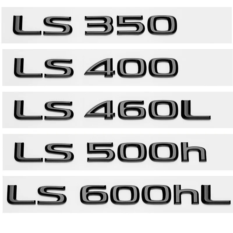 3D Chrome Bóng Đen ABS Chữ LS350 LS400 LS460 LS460L LS500 LS500 LS500h HYBRID Biểu Tượng Cho Xe Lexu